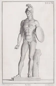 Statue of Mars, 1734. Creators: Carlo Gregori, Giovanni Domenico Campiglia