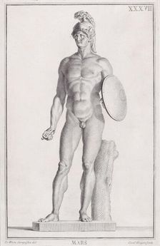Statue of Mars, 1734. Creators: Carlo Gregori, Giovanni Domenico Campiglia
