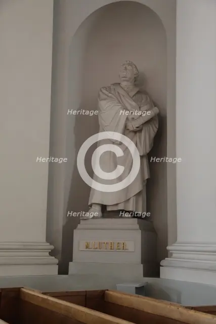 Statue of Martin Luther, Lutheran Cathedral, Helsinki, Finland, 2011. Creator: Sheldon Marshall.