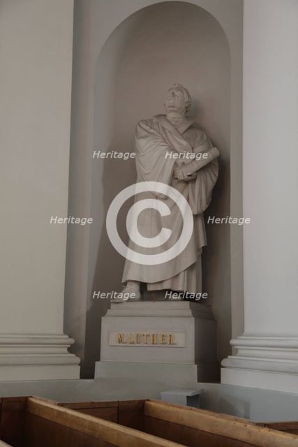 Statue of Martin Luther, Lutheran Cathedral, Helsinki, Finland, 2011. Creator: Sheldon Marshall.