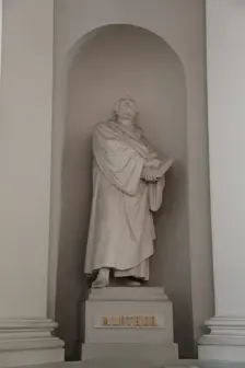 Statue of Martin Luther, Lutheran Cathedral, Helsinki, Finland, 2011. Creator: Sheldon Marshall