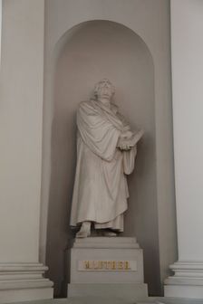 Statue of Martin Luther, Lutheran Cathedral, Helsinki, Finland, 2011. Creator: Sheldon Marshall