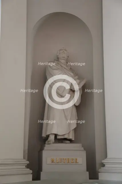 Statue of Martin Luther, Lutheran Cathedral, Helsinki, Finland, 2011. Creator: Sheldon Marshall.