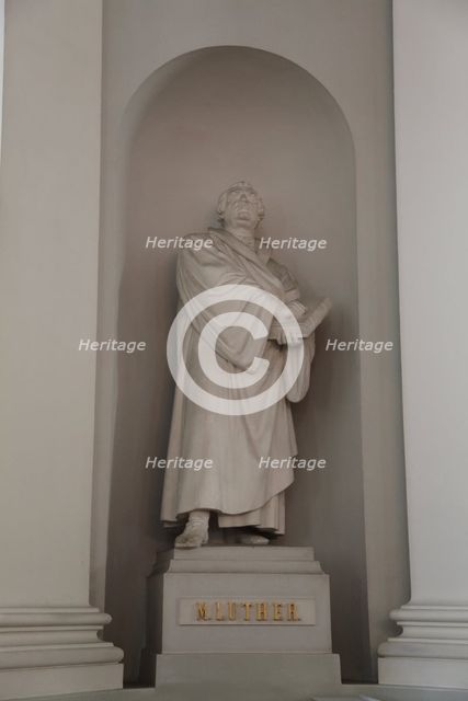 Statue of Martin Luther, Lutheran Cathedral, Helsinki, Finland, 2011. Creator: Sheldon Marshall.