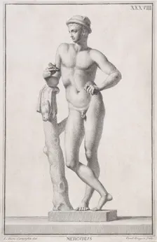 Statue of Mercury, 1734. Creators: Carlo Gregori, Giovanni Domenico Campiglia