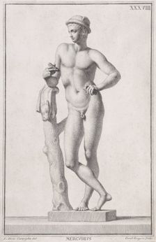 Statue of Mercury, 1734. Creators: Carlo Gregori, Giovanni Domenico Campiglia