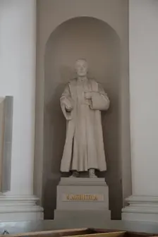 Statue of Mikael Agricola, Lutheran Cathedral, Helsinki, Finland, 2011. Creator: Sheldon Marshall