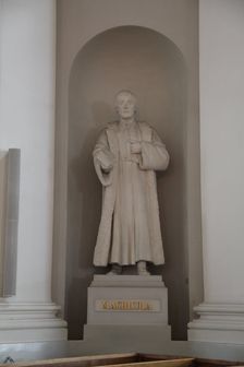 Statue of Mikael Agricola, Lutheran Cathedral, Helsinki, Finland, 2011. Creator: Sheldon Marshall