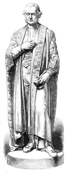 Statue of Mr. Gladstone in St. George's Hall, Liverpool, 1870. Creator: Unknown