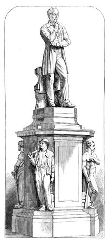 Statue of Mr. John Cockerill at Seraing, Belgium, 1871. Creator: Unknown
