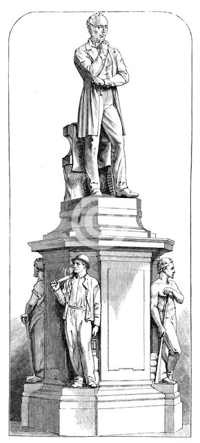 Statue of Mr. John Cockerill at Seraing, Belgium, 1871. Creator: Unknown.