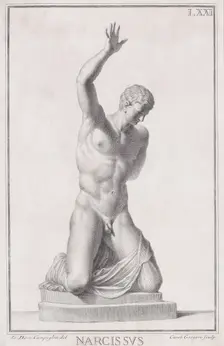 Statue of Narcissus, 1734. Creators: Carlo Gregori, Giovanni Domenico Campiglia