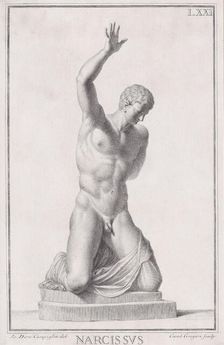 Statue of Narcissus, 1734. Creators: Carlo Gregori, Giovanni Domenico Campiglia