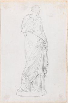 Statue of a Female in a Toga, probably c. 1754/1765. Creator: Hubert Robert