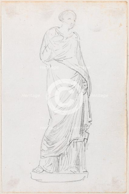 Statue of a Female in a Toga, probably c. 1754/1765. Creator: Hubert Robert.