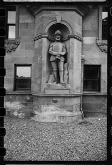 Statue of a knight, Netherby Hall, Arthuret, Cumbria, c1955-c1980. Creator: Ursula Clark