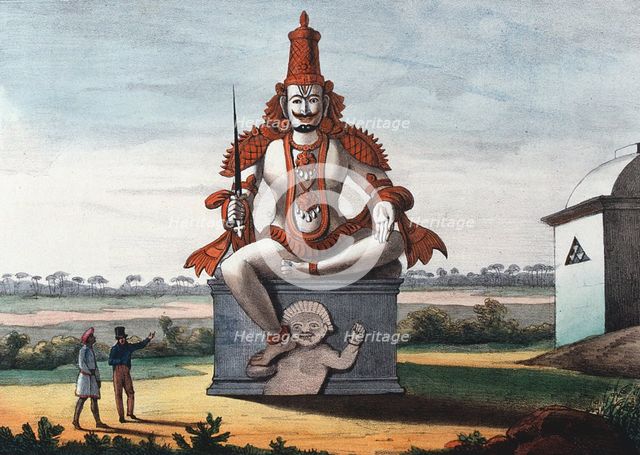 Statue of a Hindu evil genie, 1828. Artist: Anon