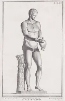 Statue of a male athlete, 1734. Creators: Carlo Gregori, Giovanni Domenico Campiglia
