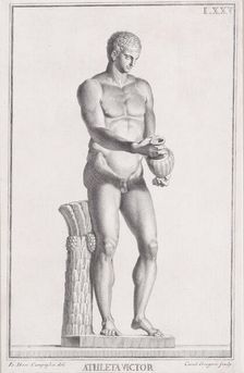 Statue of a male athlete, 1734. Creators: Carlo Gregori, Giovanni Domenico Campiglia