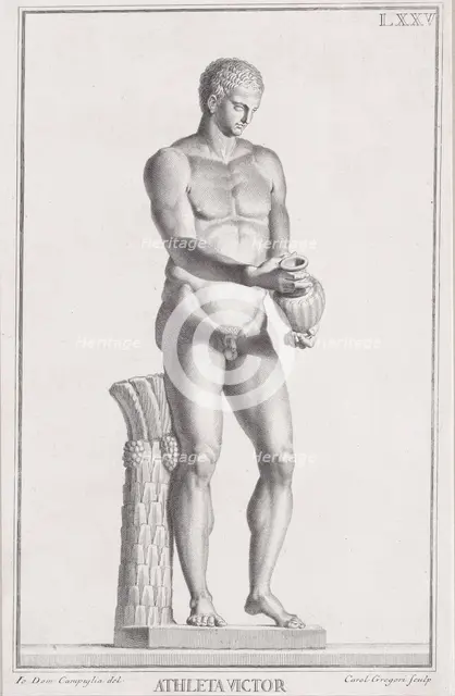 Statue of a male athlete, 1734. Creators: Carlo Gregori, Giovanni Domenico Campiglia.