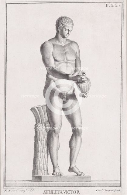 Statue of a male athlete, 1734. Creators: Carlo Gregori, Giovanni Domenico Campiglia.