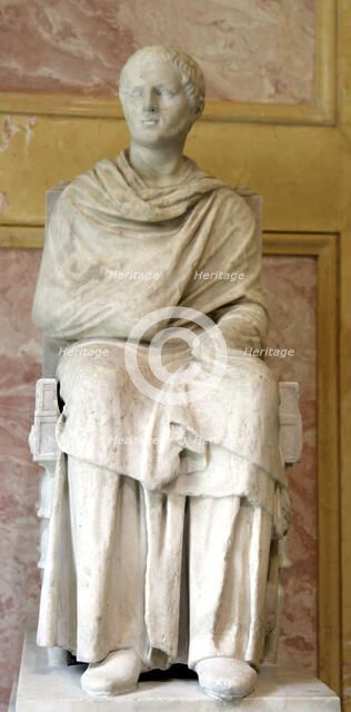 Statue of a seated philosopher, 1st century. Artist: Unknown