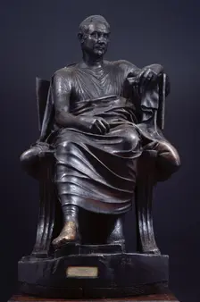 Statue of a poet, possibly Menander (Roman copy of lost Greek original), early 19th century. Creator: Unknown