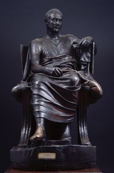 Statue of a poet, possibly Menander (Roman copy of lost Greek original), early 19th century. Creator: Unknown