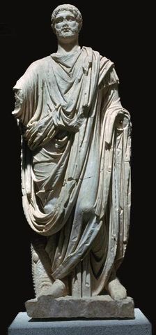 Statue of a Roman citizen with a toga, 1st century BC