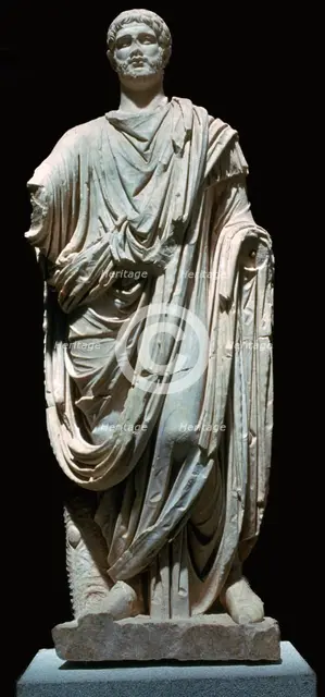 Statue of a Roman citizen with a toga, 1st century BC. Artist: Unknown