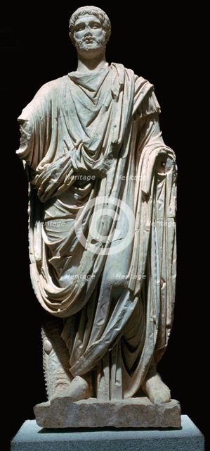 Statue of a Roman citizen with a toga, 1st century BC. Artist: Unknown