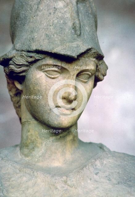 Statue of Athena a la Ciste (Athena with a helmet). Artist: Cephisodotus