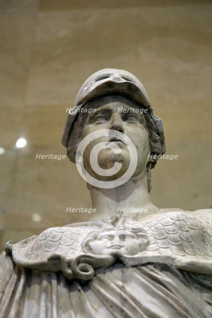 Statue of Athena, Goddess of Wisdom and Just War, and patroness of crafts, 2nd century. Artist: Unknown