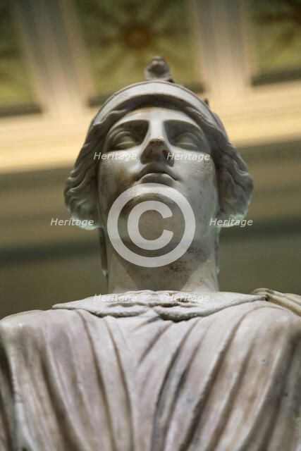 Statue of Athena, Goddess of Wisdom and Just War, and patroness of crafts, 2nd century. Artist: Unknown