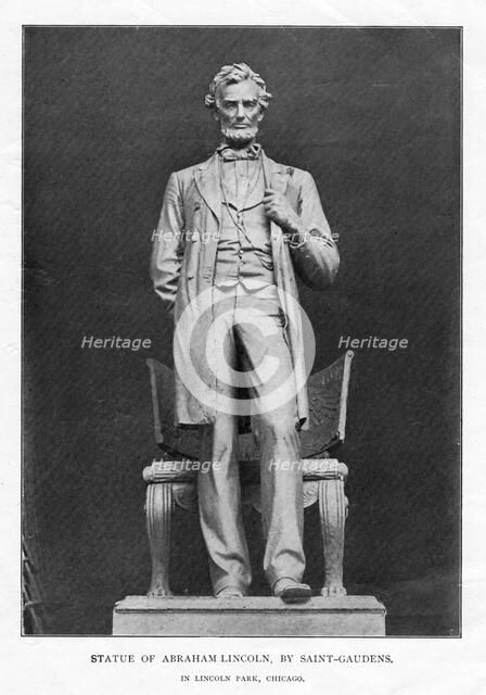 Statue of Abraham Lincoln, Lincoln Park, Chicago, 1887. Artist: Augustus Saint-Gaudens