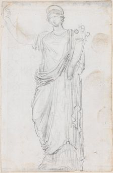 Statue of Abundance [recto], probably c. 1754/1765. Creator: Hubert Robert