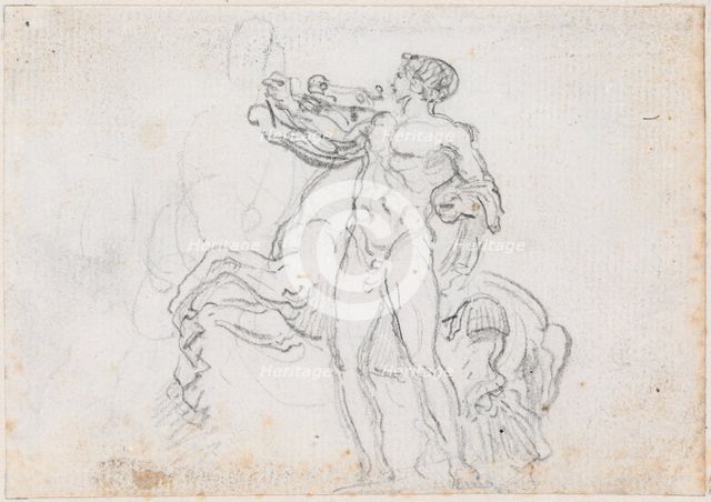 Statue of Alexander and Bucephalus [recto], probably c. 1754/1765. Creator: Hubert Robert.
