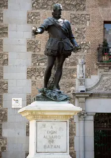 Statue of Alvaro de Bazán, Madrid, Spain, 2008. Creator: LTL