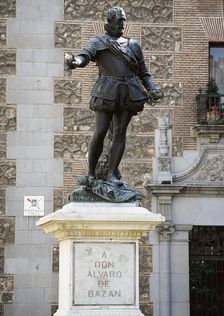 Statue of Alvaro de Bazán, Madrid, Spain, 2008. Creator: LTL