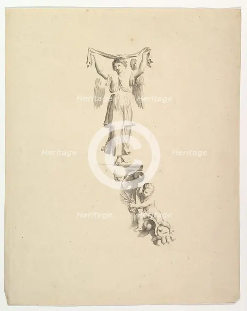 Statue of an Angel. Creator: Claude Mellan.