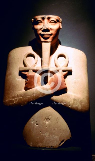Statue of Ancient Egyptian pharaoh Tuthmosis III, Luxor, 18th Dynasty, 15th century BC. Artist: Unknown