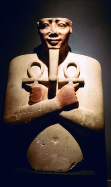 Statue of Ancient Egyptian pharaoh Tuthmosis III, Luxor, 18th Dynasty, 15th century BC