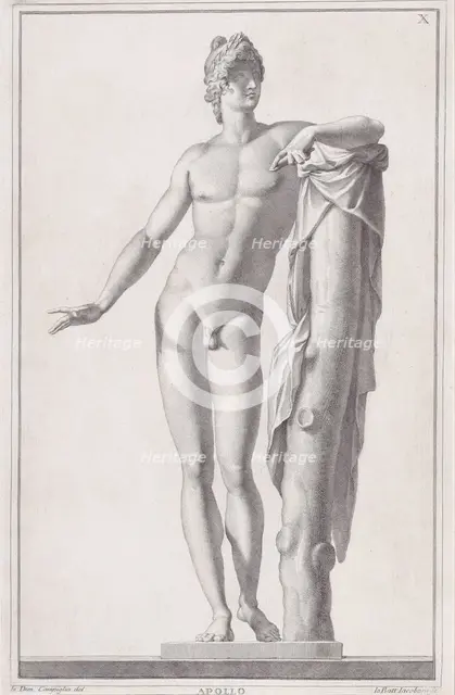Statue of Apollo, 1734. Creator: Giovanni Battista Jacoboni.