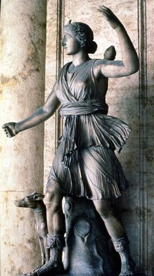 Statue of Artemis, Greek goddess of hunting, woodlands and fertility