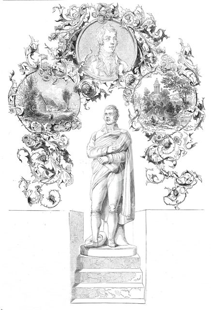 Statue of Burns, by Flaxman, 1844. Creator: Unknown.