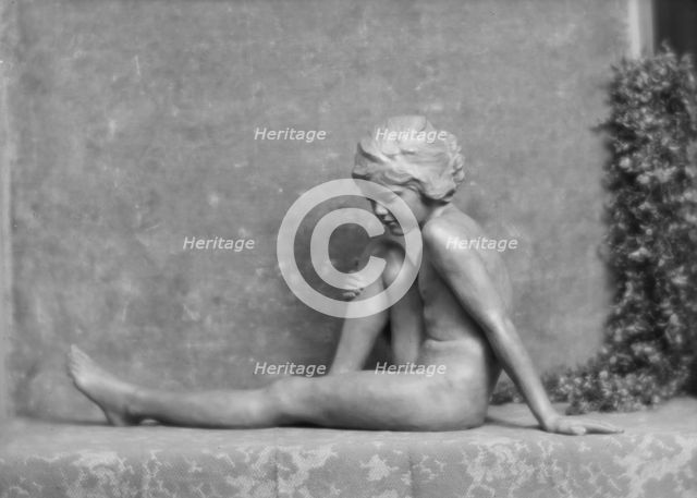 Statue of, by, or belonging to Miss Enid Foster, 1917 or 1918. Creator: Arnold Genthe.