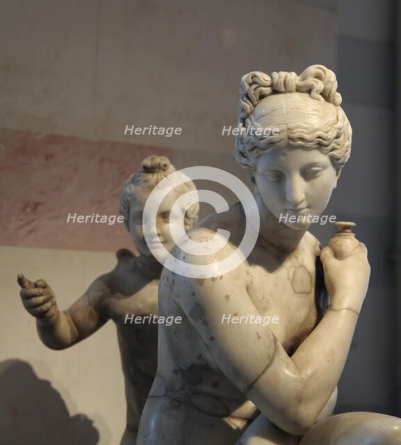 Statue of bathing Aphrodite and Eros. Artist: Unknown