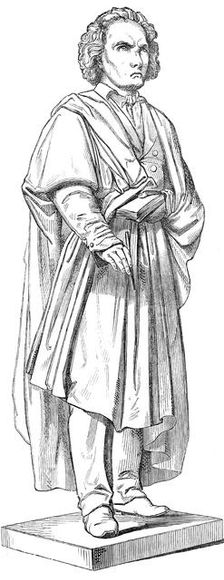 Statue of Beethoven, at Bonn, 1845. Creator: Unknown