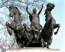 Statue of Boadicea, Thames Embankment, London. Creator: Unknown