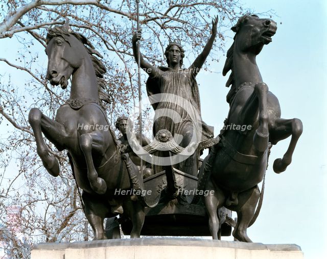 Statue of Boadicea, Thames Embankment, London. Creator: Unknown.